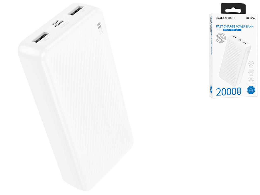 Універсальна мобільна батарея Power Bank Borofone BJ55A Graceful 20000 mAh Колір Бiлий