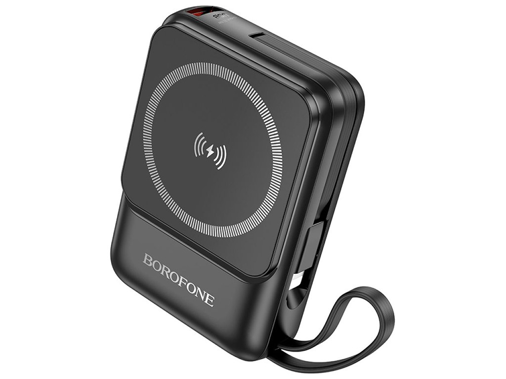 Універсальна мобільна батарея Borofone BJ59 Refined 22.5W+PD20W with magnetic cable 10000mAh Чорний