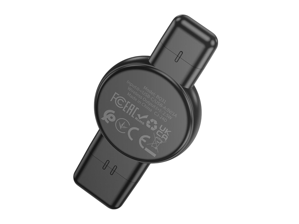 Бездротовий зарядний пристрій Borofone BQ31 для iWatch/SAMSUNG, чорний
