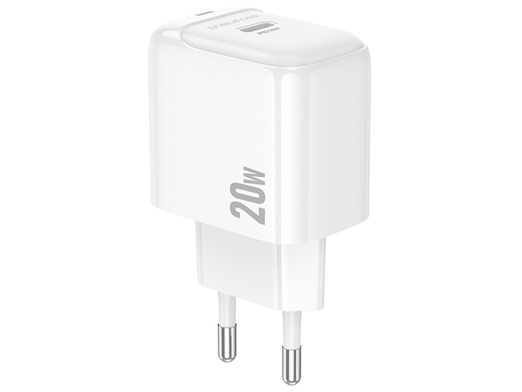 Сетевое зарядное устройство Borofone BAS43A 1USB-C PD/QC 20W, цвет белый