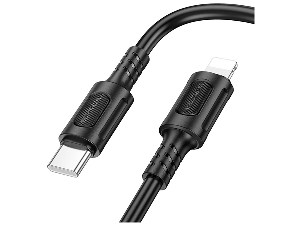 Кабель USB Borofone BX111 PD27W Type-C to Lightning Колір Чорний