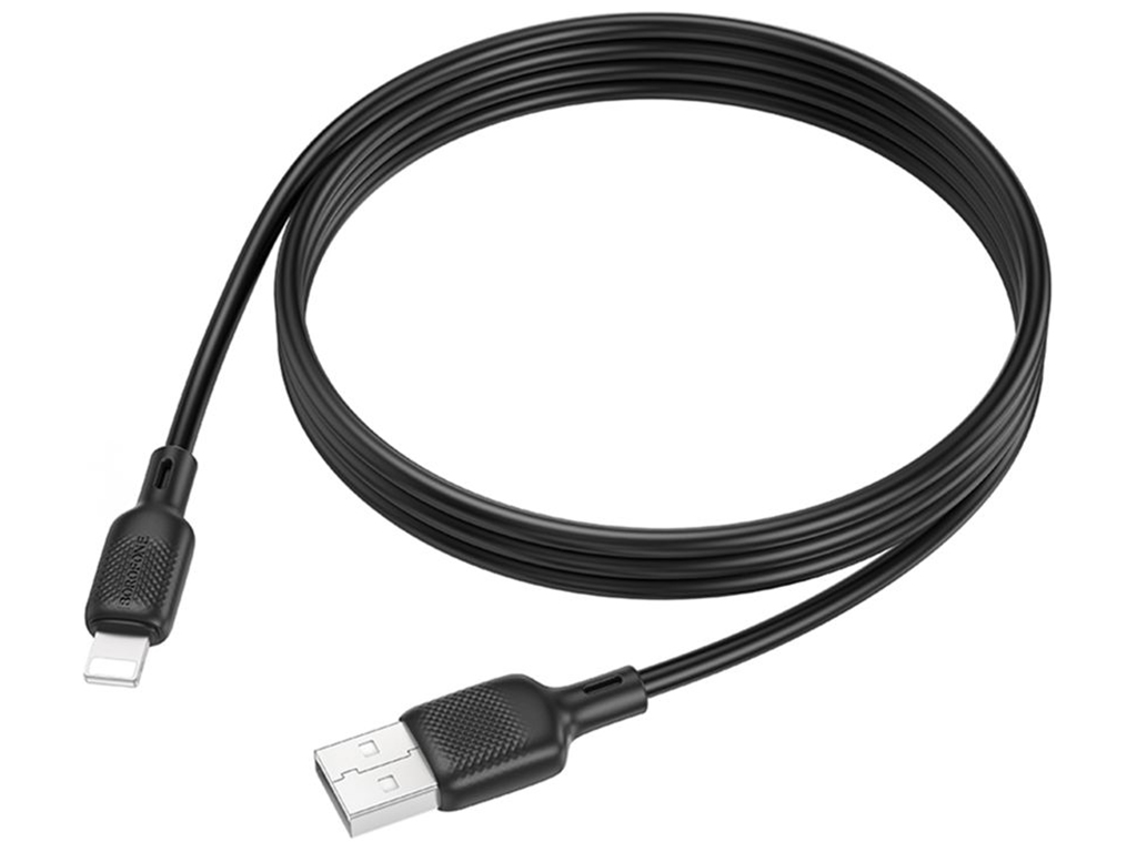 Кабель USB Borofone BX113 Silicone Lightning 2.4A Цвет Черный
