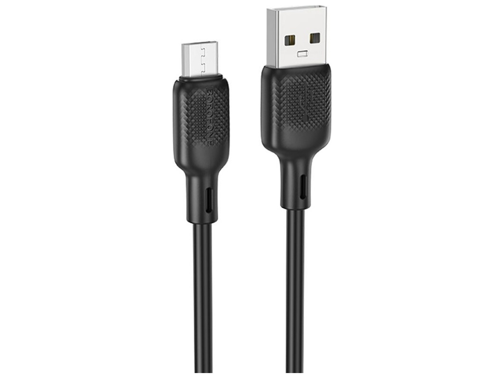 Кабель USB Borofone BX113 Silicone Micro 2.4A, 1м, цвет черный