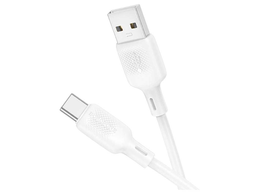 USB Borofone BX113 Silicone Type-C 3A Цвет Белый