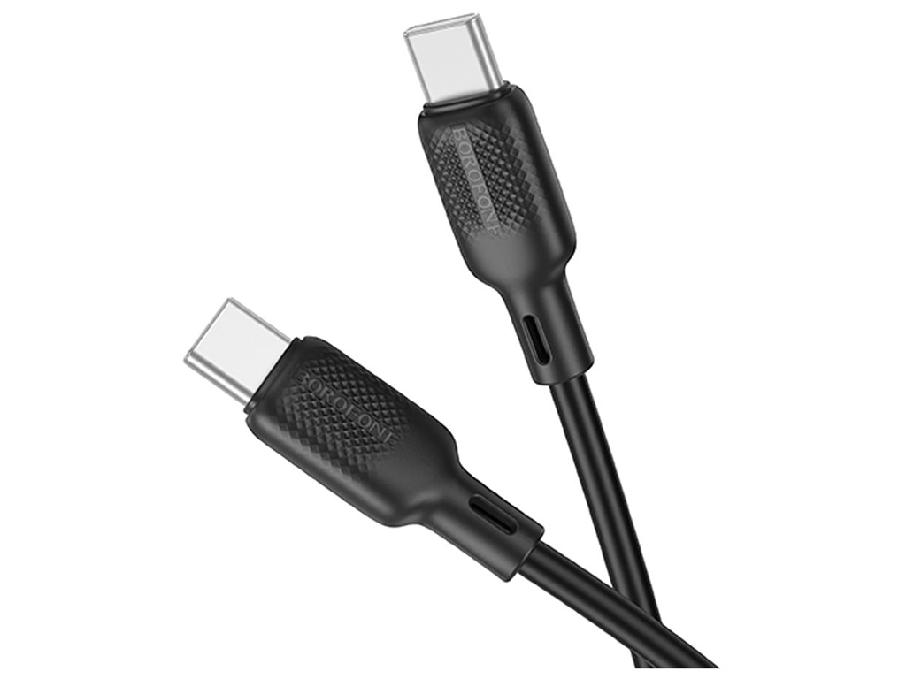 Кабель USB Borofone BX113 Silicone Type-C to Type-C 60W Цвет Черный