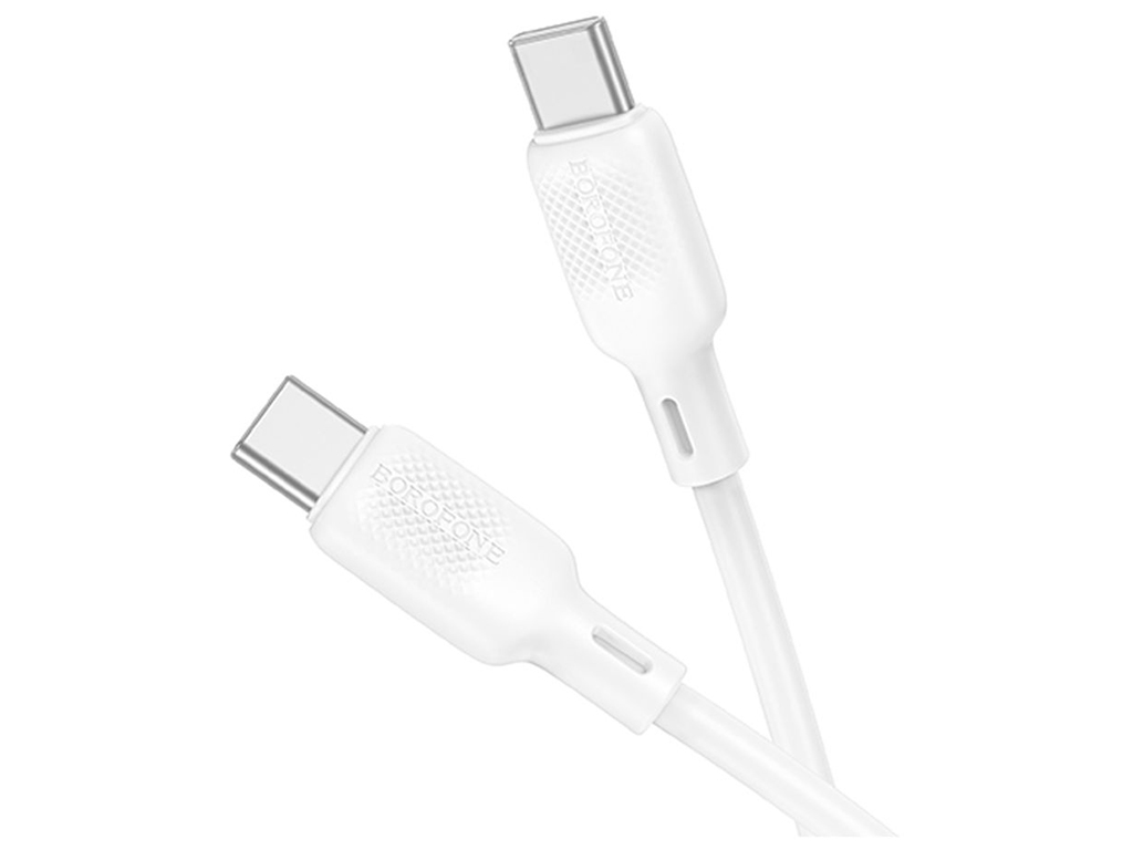 Кабель USB Borofone BX113 Silicone Type-C to Type-C 60W Колір Бiлий