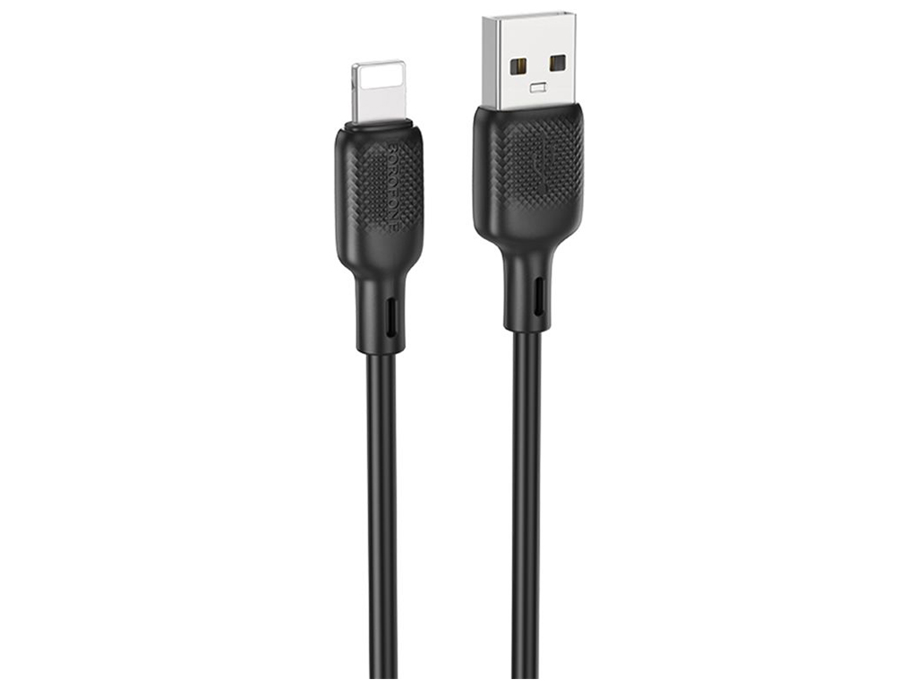 Кабель USB Borofone BX113 Silicone Lightning 2.4A 2м Колір Чорний