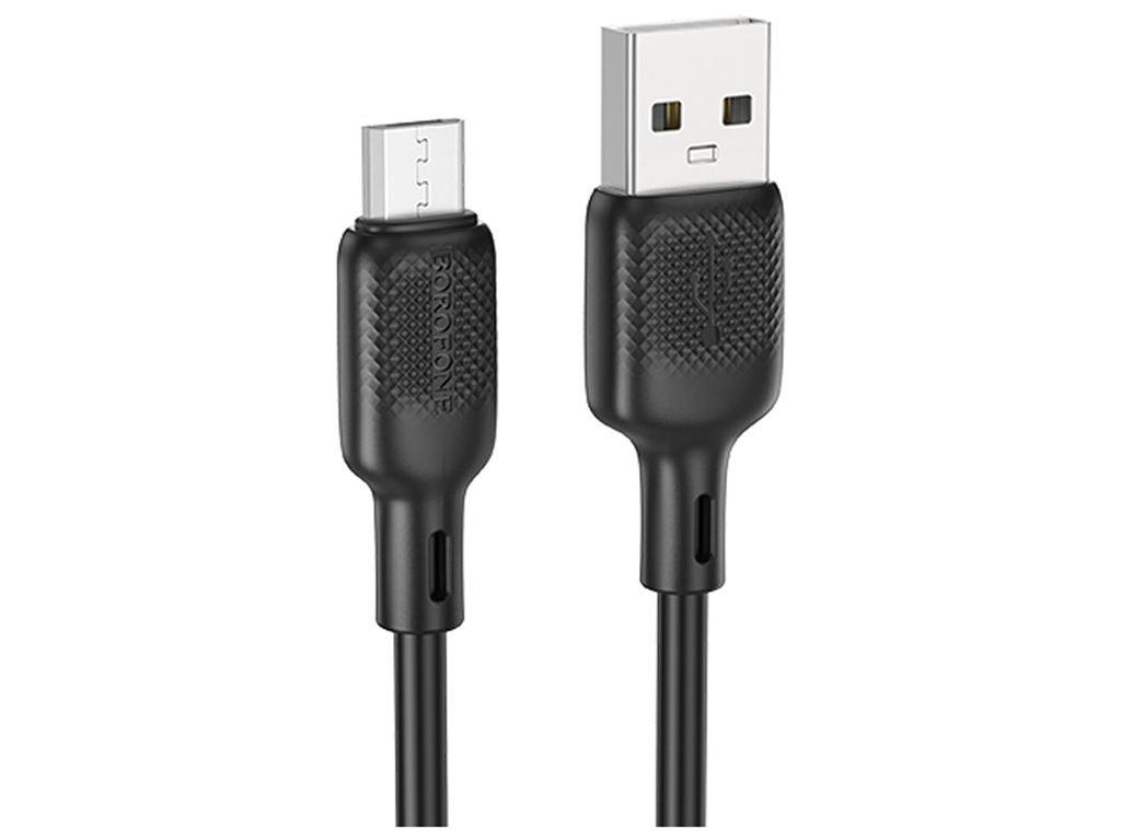 Кабель USB Borofone BX113 Silicone мicro 2.4A 2м Цвет Черный