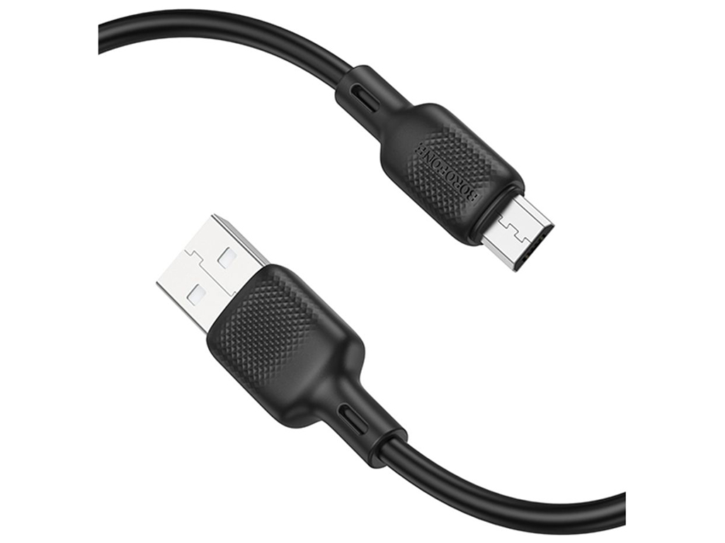 Кабель USB Borofone BX113 Silicone мicro 2.4A 2м Цвет Черный