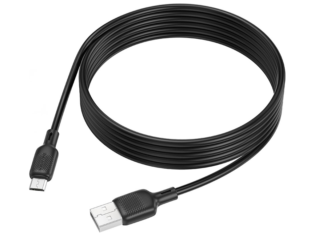 Кабель USB Borofone BX113 Silicone мicro 2.4A 2м Цвет Черный