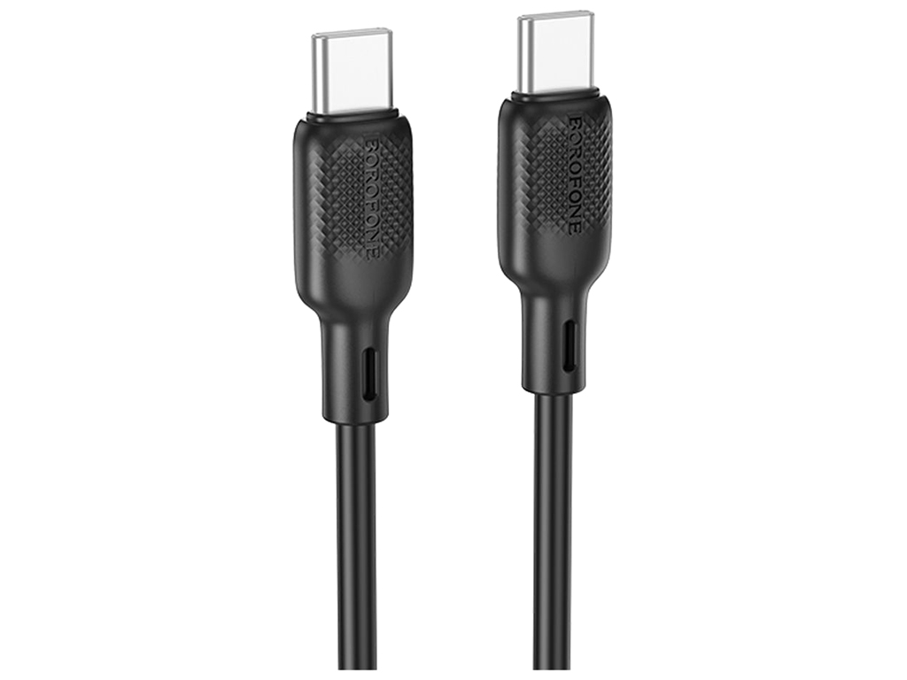 Кабель USB Borofone BX113 Silicone Type-C to Type-C 60W, 2м, колір чорний