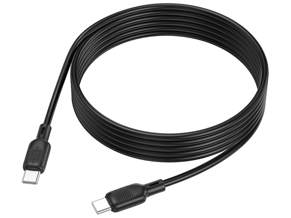 Кабель USB Borofone BX113 Silicone Type-C to Type-C 60W, 2м, колір чорний
