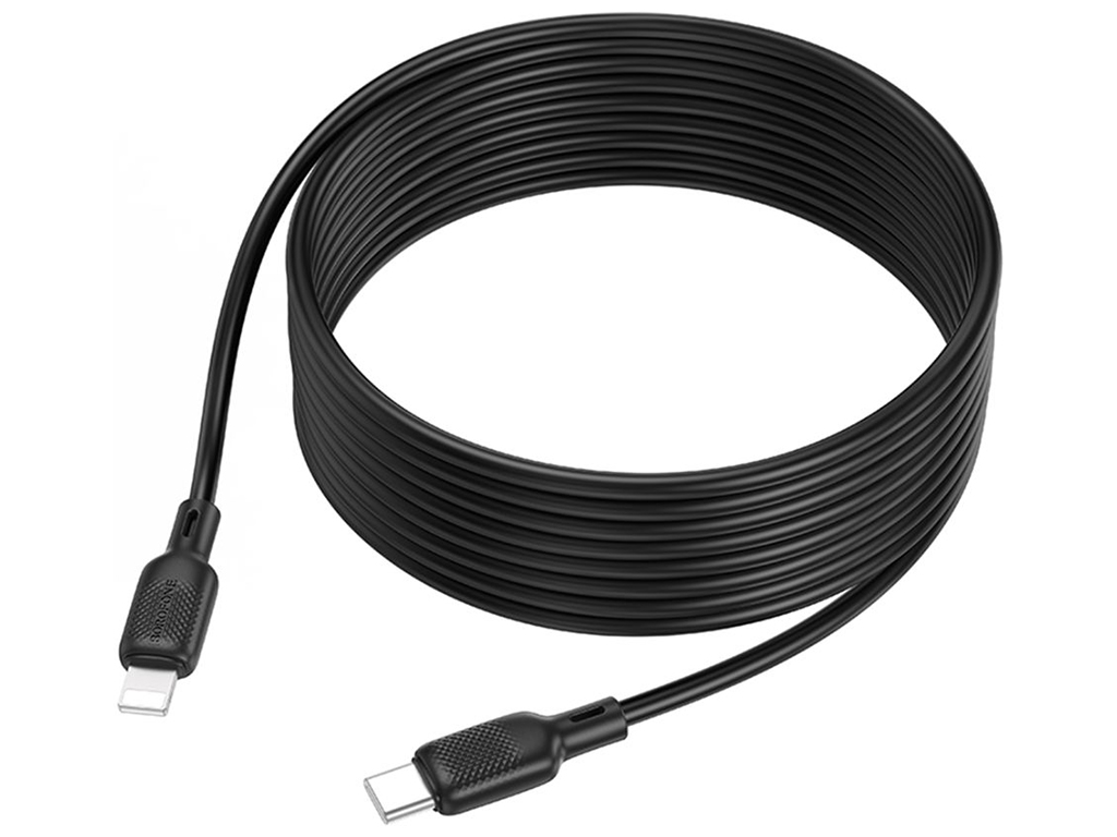 Кабель USB Borofone BX113 Silicone Type-C to Lightning PD27W 3м Цвет Черный