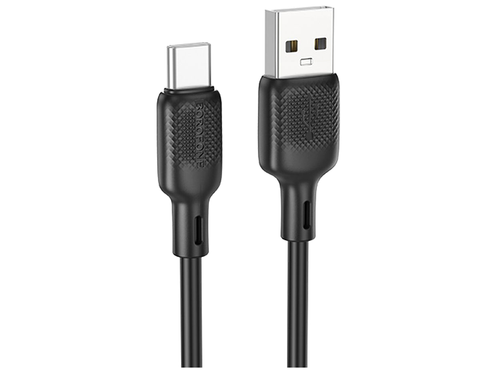 Кабель USB Borofone BX113 Silicone Type-C 3A 3м, цвет черный