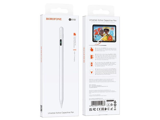 Стилус Borofone BG100 Universal Active Capacitive Pen Цвет Белый