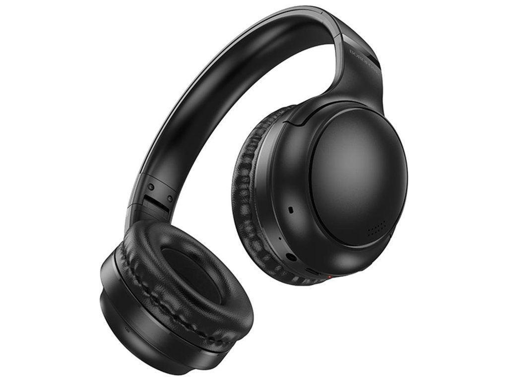 Bluetooth стерео гарнітура Borofone BO29, складні, bluetooth 5.4, type‑c/aux, 200mAh, колір чорний