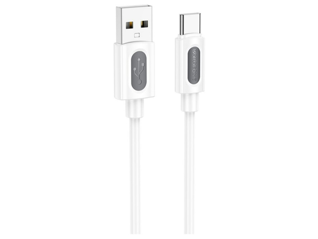 Кабель USB Borofone BX114 Silicone Type-C 3A, 1м, колір бiлий