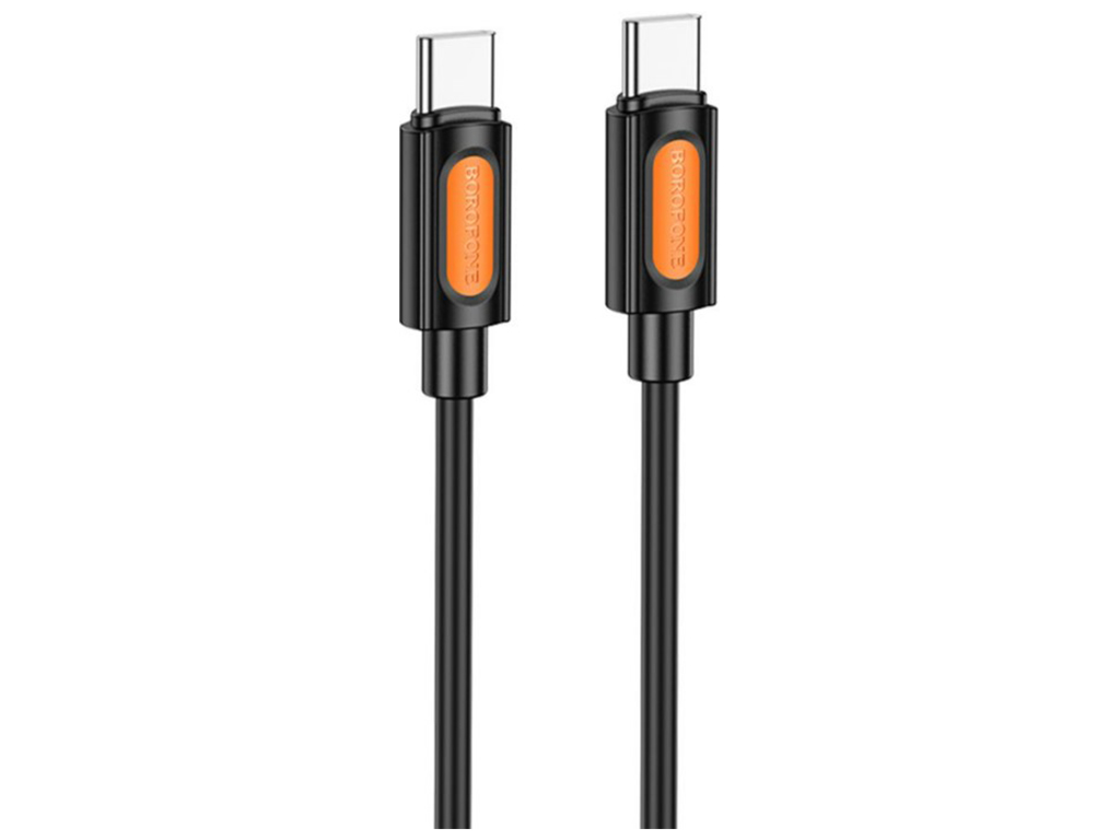 Кабель USB Borofone BX114 Silicone Type-C to Type-C 60W, 1м, цвет черный