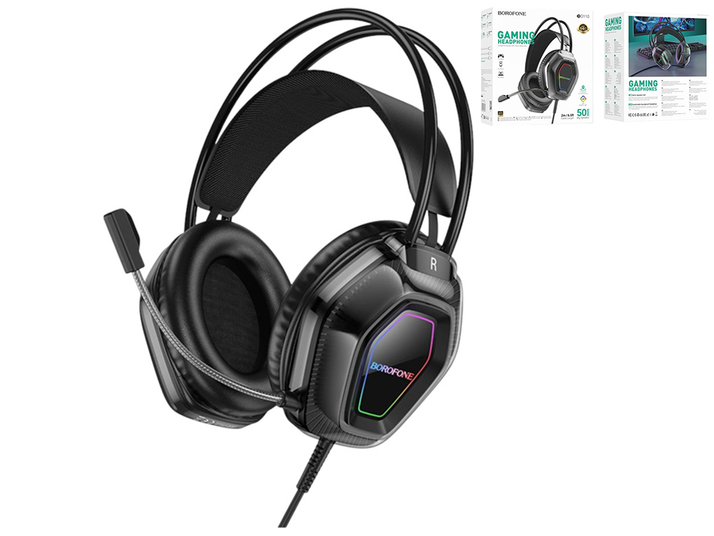 Игровые наушники Borofone BO110 Fight, черный