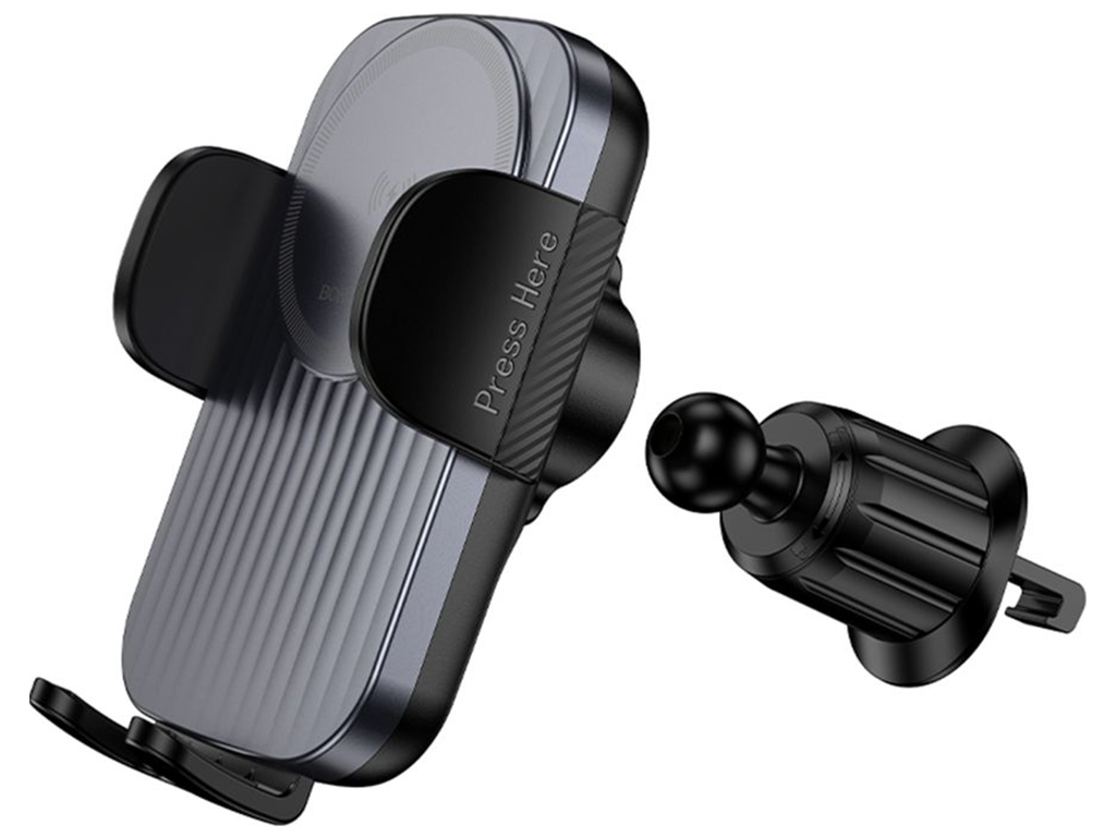 Автодержатель Borofone BH221 Wireless 15W Цвет Серый