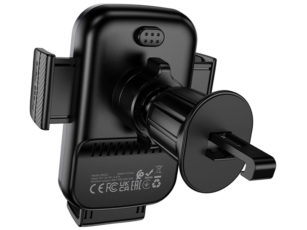 Автодержатель Borofone BH221 Wireless 15W Цвет Серый