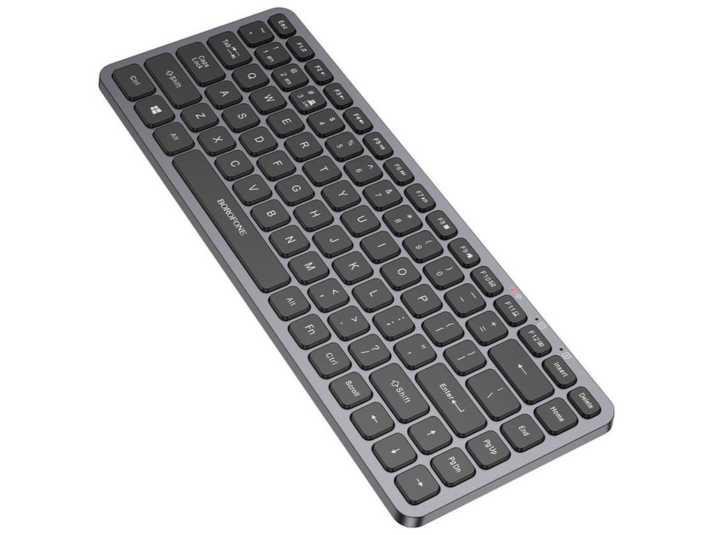 Клавиатура беспроводная Borofone BG16 Cloud, 2.4G/Bluetooth 5.0, 84 клавиши, AAA, ENG/UKR, черный