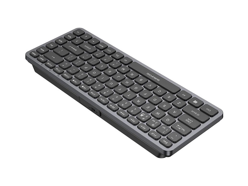 Клавиатура беспроводная Borofone BG16 Cloud, 2.4G/Bluetooth 5.0, 84 клавиши, AAA, ENG/UKR, черный
