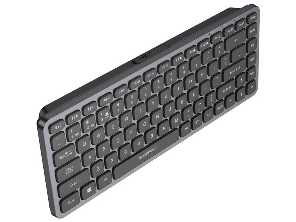 Клавиатура беспроводная Borofone BG16 Cloud, 2.4G/Bluetooth 5.0, 84 клавиши, AAA, ENG/UKR, черный