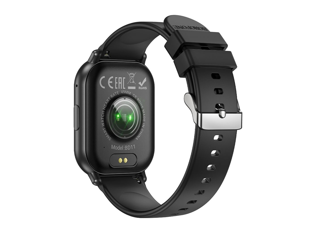 Смарт годинник Borofone BD11, TFT дисплей 2.01 дюйма, Bluetooth 5.0, підтримка дзвінків, колір чорни