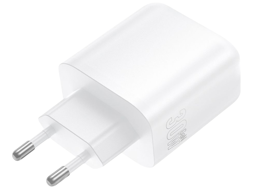 Зарядний пристрій Borofone BA89A, 1USB-C/1USB, 30Вт, PD/QC 3.0, Type-C to Lightning, білий