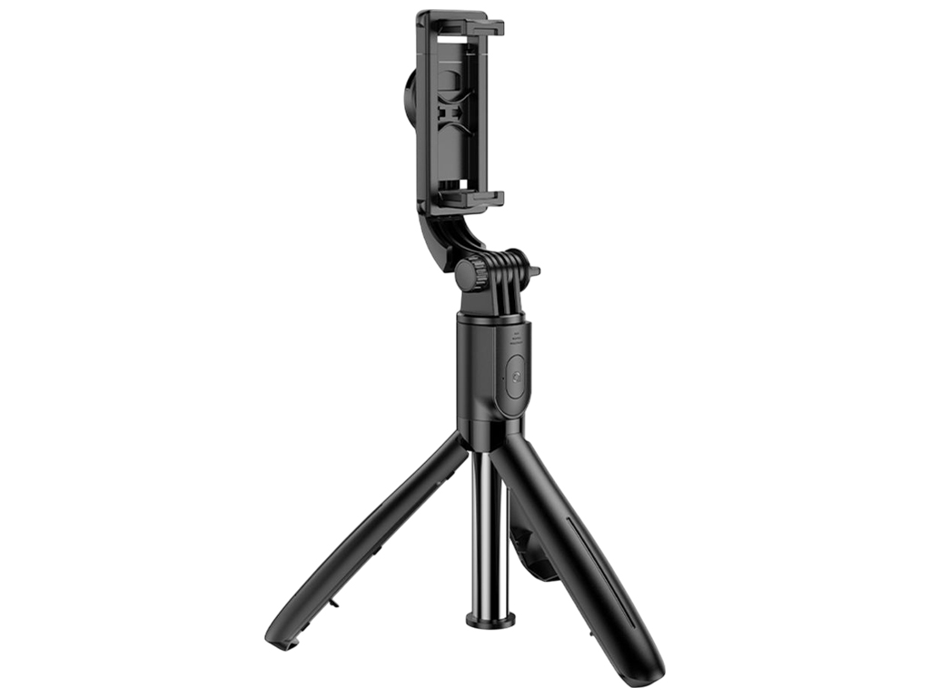Монопод-тренога Borofone BY13, Bluetooth, 70см, пульт, тримач 63-90мм, колір чорний