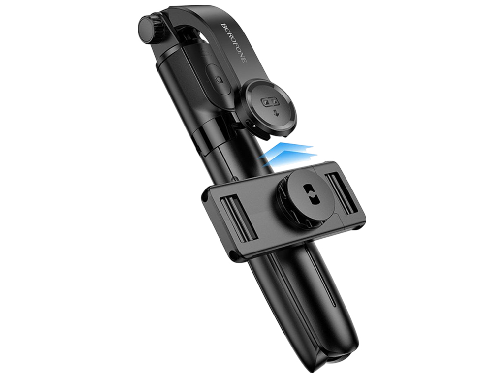 Монопод-тренога Borofone BY13, Bluetooth, 70см, пульт, тримач 63-90мм, колір чорний