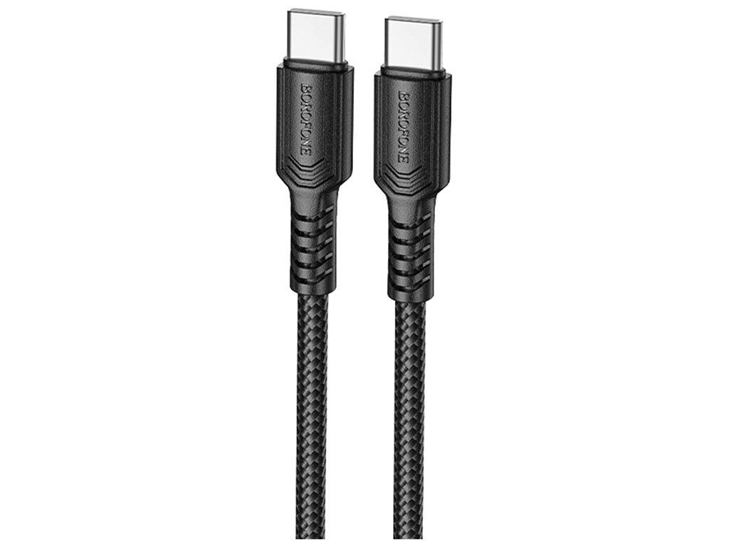 Кабель USB Borofone BX116 Type-C to Type-C 60W, 1м, цвет черный