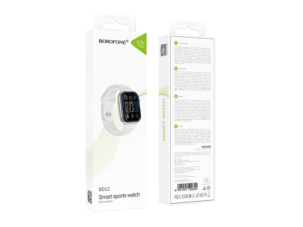 Смарт годинник Borofone BD12 call version, bluetooth 5.0, 190mAh, колір срібло