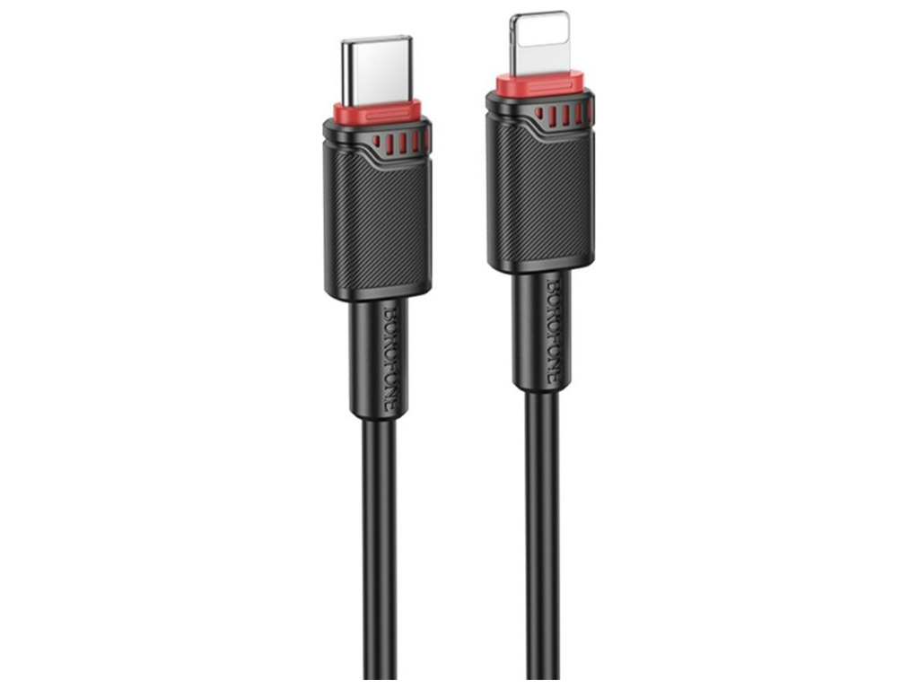 Кабель USB Borofone BX110 PD27W Type-C to Lightning, 1м, колір чорний