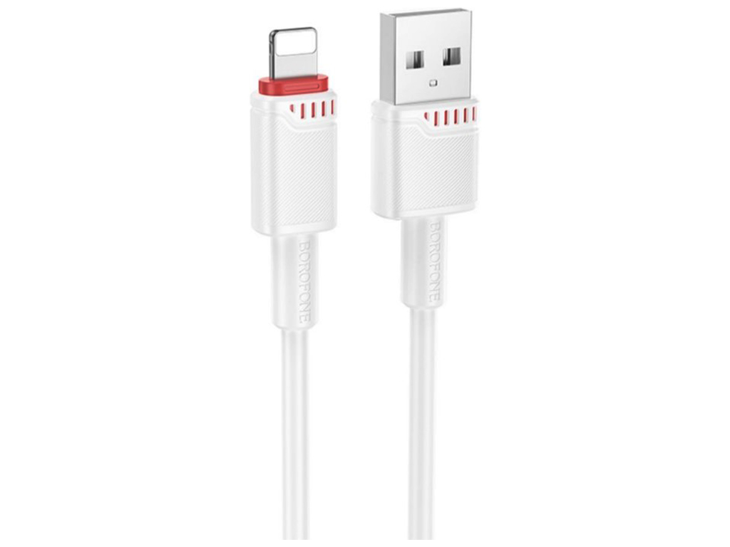 Кабель USB Borofone BX110 Lightning 2.4A, 1м, колір білий