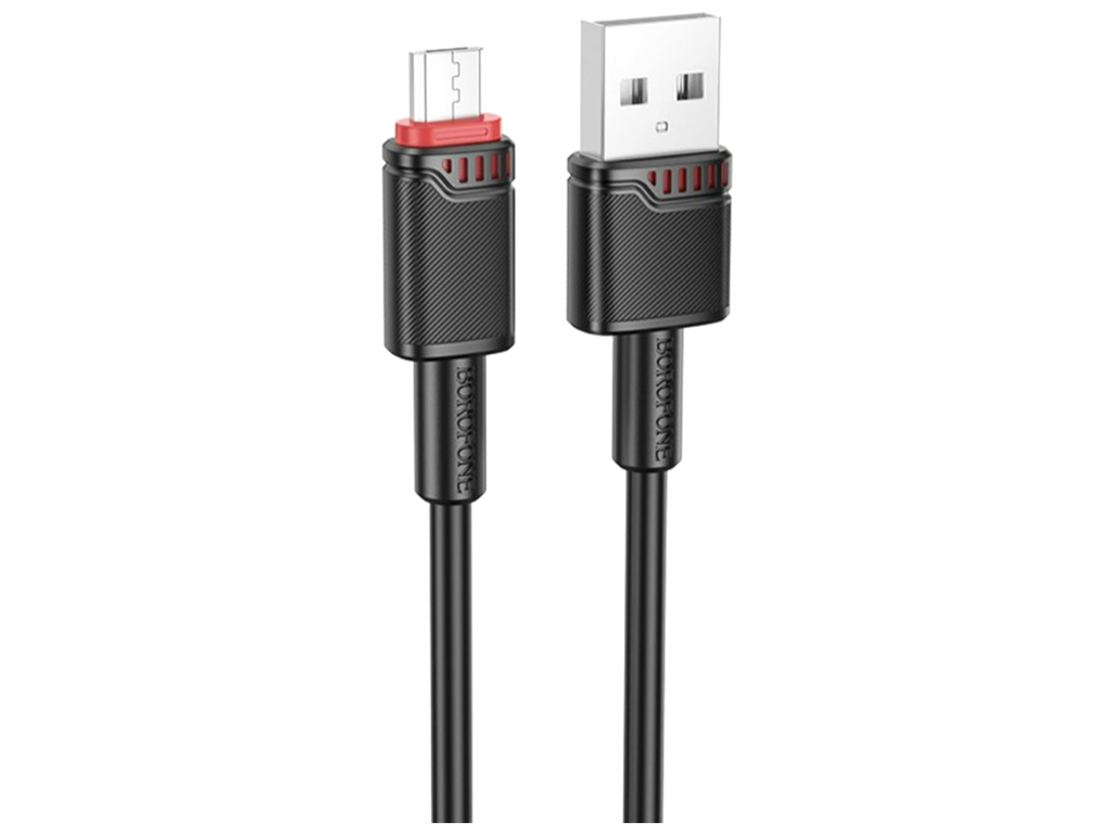 Кабель USB Borofone BX110 Micro 2.4A, 1м, цвет черный