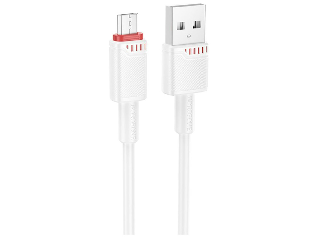 Кабель USB Borofone BX110 Micro 2.4A, 1м, колір білий