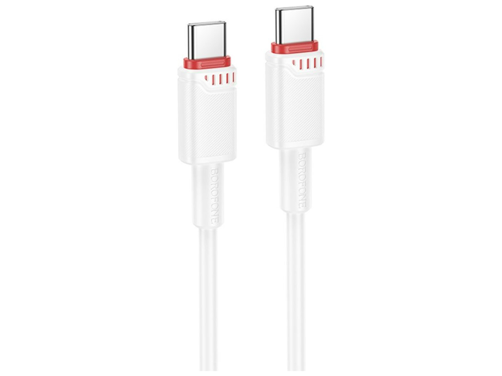 Кабель USB Borofone BX110 60W Type-C to Type-C, 1м, колір білий