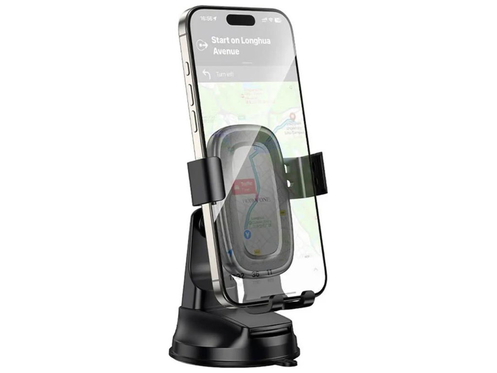 Автодержатель Borofone BH130, для смартфона, диагональ 6,1–7,0 дюйма, пластик, силикон, цвет черный