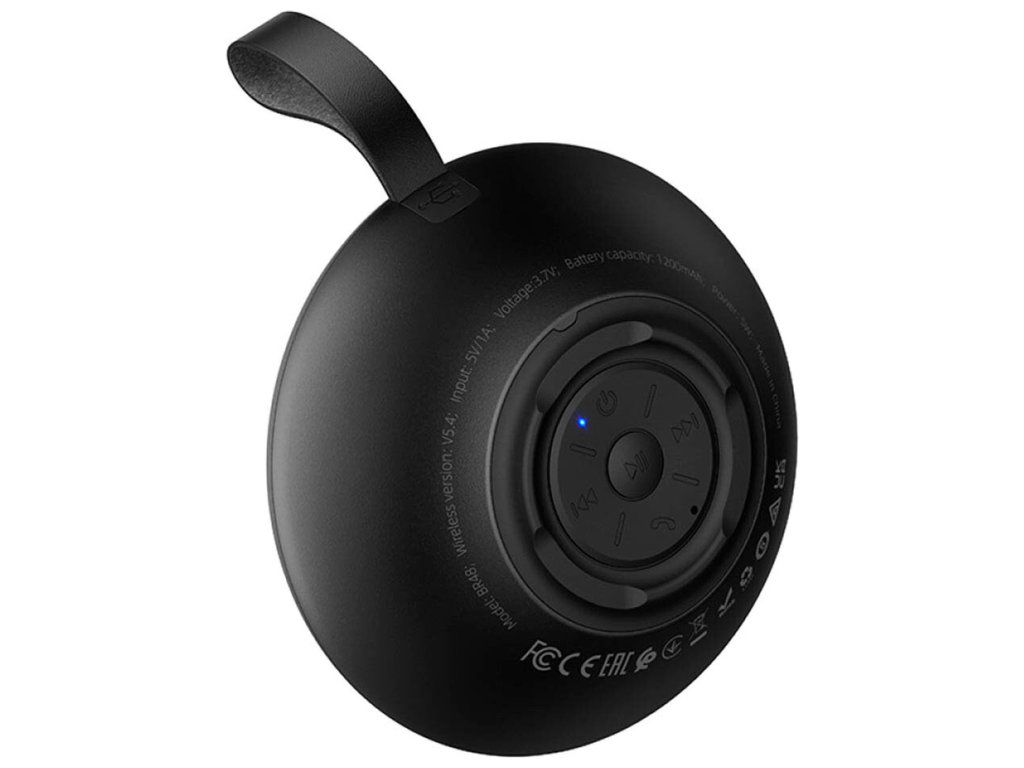 Колонка Borofone BR48, 5Вт, Bluetooth 5.4, 1200mAh, Type-C, пластик, 105×105×55мм, цвет черный