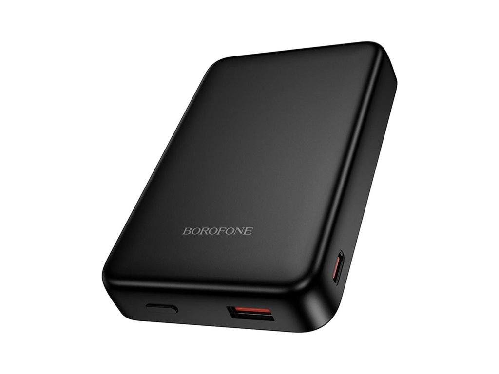 Power Bank Borofone BJ82A Dawn, 10000mAh, PD20W, магнітний, бездротова зарядка, пластик, чорний