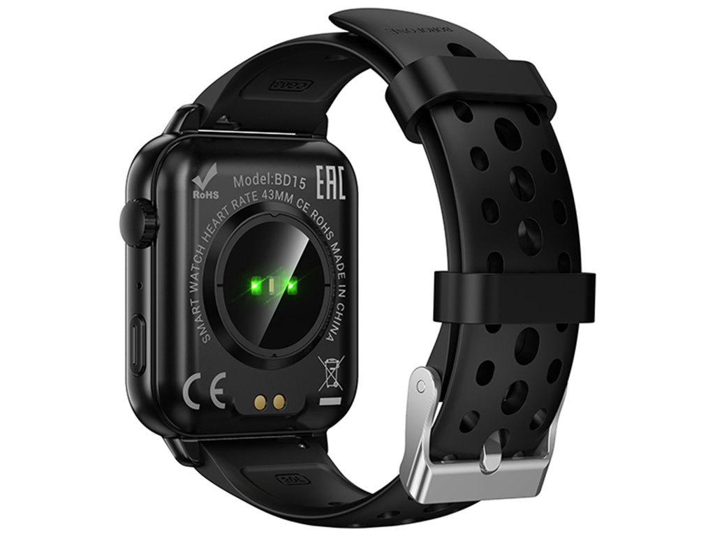 Смарт-часы Borofone BD15, Bluetooth 5.3, TFT дисплей, ABS пластик, силикон, 220×70×30мм, цвет черный
