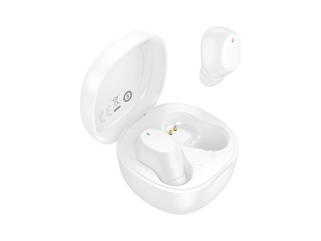 Блютуз стерео гарнитура Borofone BW97, bluetooth 5.4, сенсорное управление, 250mAh, цвет белый