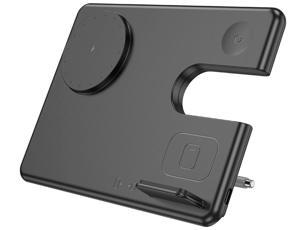 Беспроводное Зарядное Устройство Hoco CQ1 3-in-1 15W (for iWatch) Цвет Черный