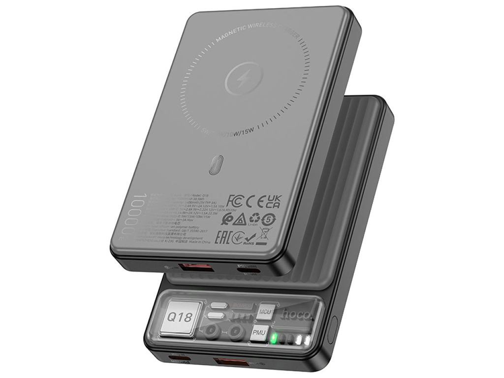 Power Bank Hoco Q18 Tourer 22.5W with magnetic 10000mAh Цвет Черный