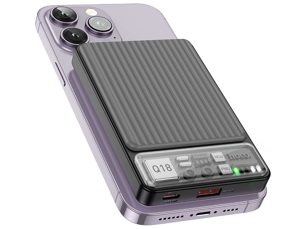 Power Bank Hoco Q18 Tourer 22.5W with magnetic 10000mAh Цвет Черный