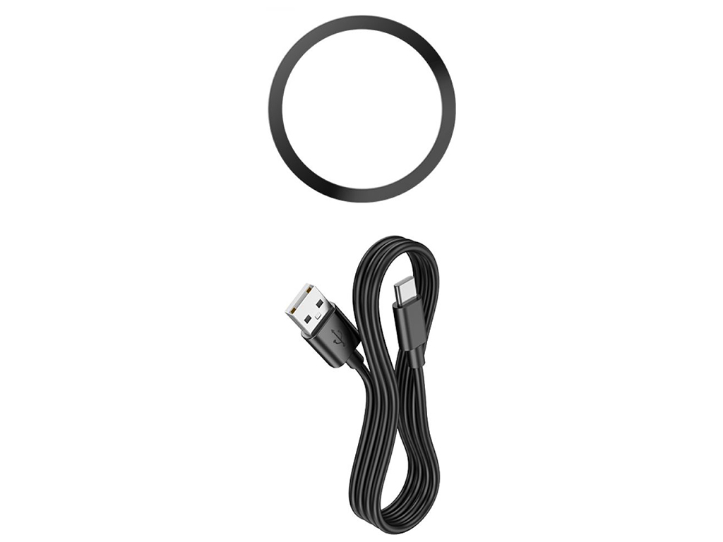 Автодержатель Hoco HW6 Vision Metal Magnetic Wireless 15W Цвет Серый