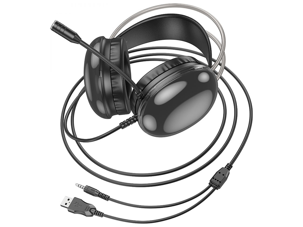 Игровые Наушники Hoco W109 Rich Цвет Черный