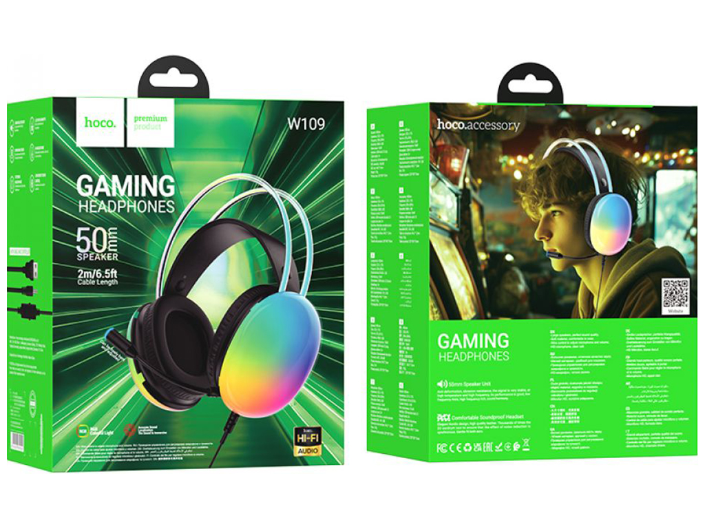 Игровые Наушники Hoco W109 Rich Цвет Черный